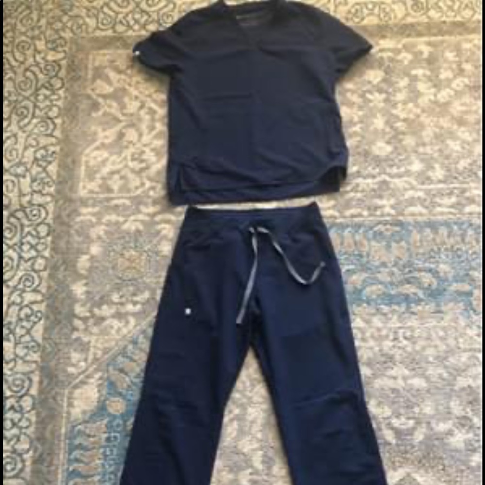 Navy Blue Figs Scrubs